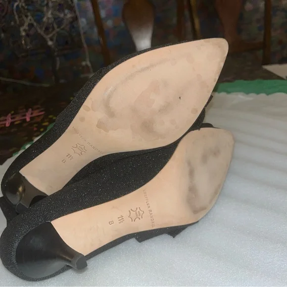 Loeffler Randall Kassidy Black/Shimmer Knit Bow Ankle Sock Booties New - Picture 10 of 13